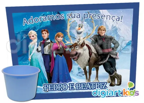 Adesivo para Baldinho de Pipoca Frozen