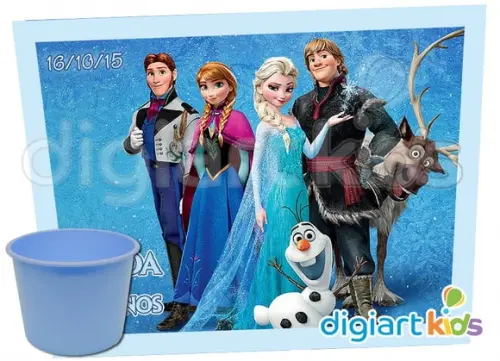 Adesivo para Baldinho de Pipoca Frozen