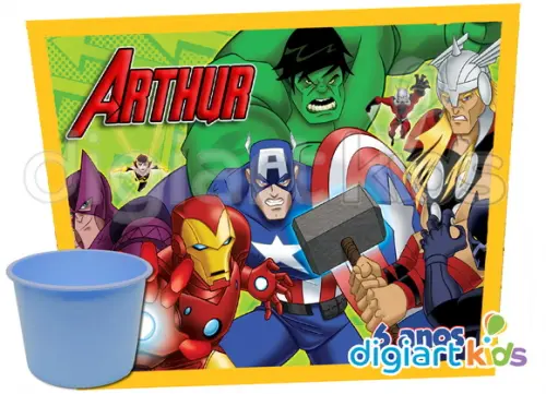 Adesivo para Baldinho de Pipoca os Vingadores