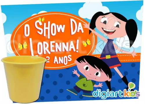 Adesivo para Baldinho de Pipoca Show da Luna