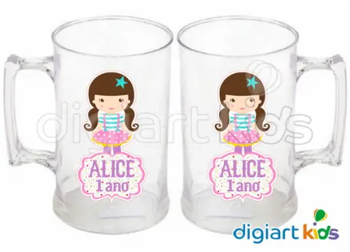 Adesivo para Caneca Circo Rosa