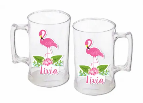 Adesivo para Caneca Flamingo