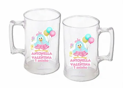 Adesivo para Caneca Galinha Pintadinha Candy Colors