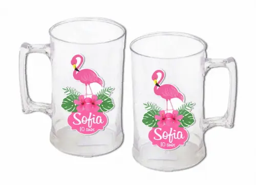 Adesivo para Caneca Flamingo