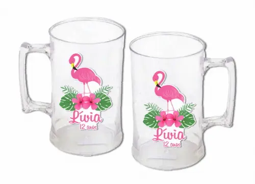 Adesivo para Caneca Flamingo
