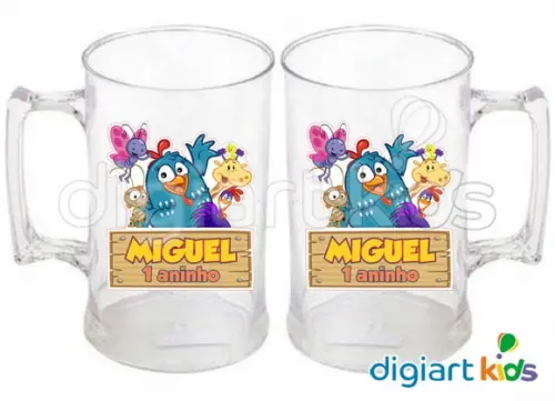 Adesivo para Caneca Galinha Pintadinha