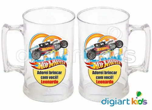 Adesivo para Caneca Hot Wheels