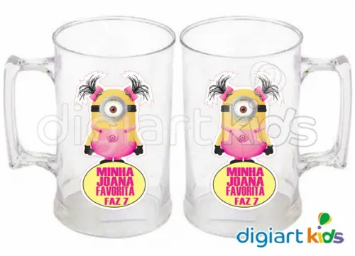 Adesivo para Caneca Minions Menina