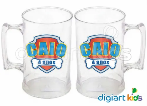 Adesivo para Caneca Patrulha Canina Impermeável