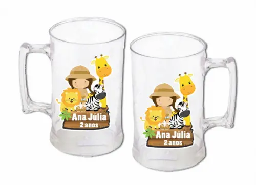 Adesivo para Caneca Safari Menina