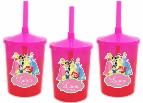 Adesivo para Copo 400ml Princesas
