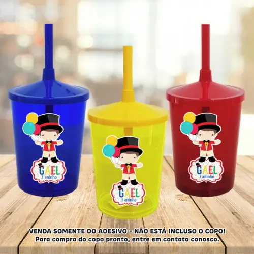 Adesivo para Copo 500ml Circo