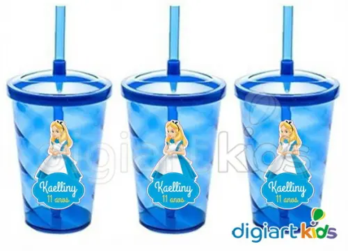 Adesivo para Copo com Canudo Shake 500ml Twister Alice