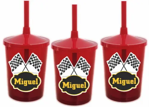 Adesivo para Copo com Canudo Shake Twister Corrida