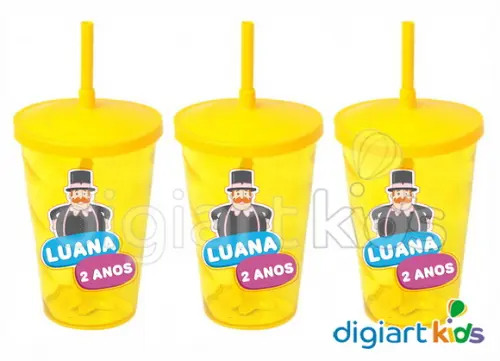 Adesivo para Copo com Canudo Twister Bita