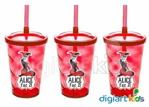 Adesivo para Copo Shake Twister Arlequina
