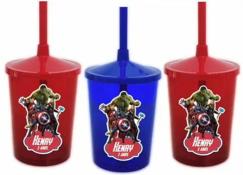 Adesivo para Copo Shake Twister Vingadores