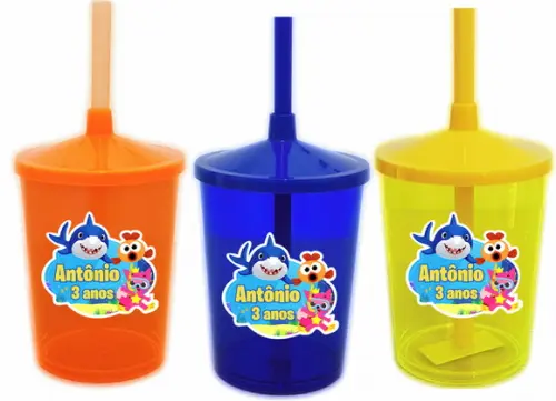 Adesivo para Copo Twister Baby Shark