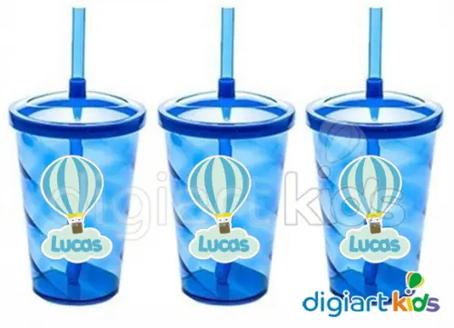 Adesivo para Copo Twister Balão