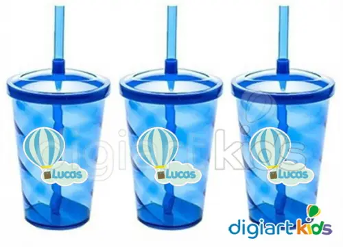 Adesivo para Copo Twister Balão