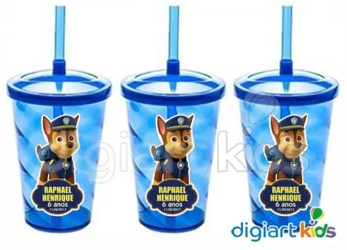 Adesivo para Copo Twister Patrulha Canina