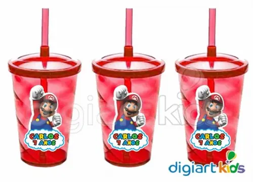 Adesivo para Copo Twister Super Mário
