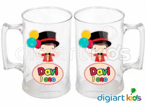 Adesivo Vinil para Caneca - Circo