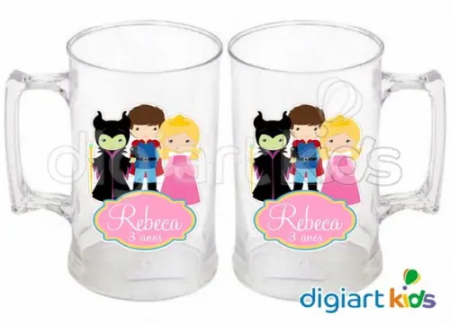 Adesivo Vinil para Caneca - Bela Adormec