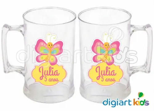 Adesivo Vinil para Caneca - Jardim