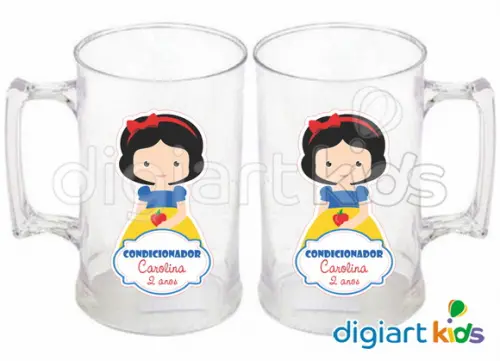 Adesivo Vinil para Caneca Branca de Neve