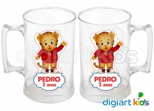 Adesivo Vinil para Caneca Daniel Tigre