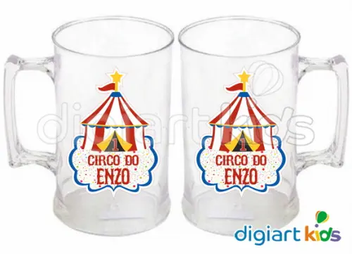 Adesivo Vinil para Caneca Circo