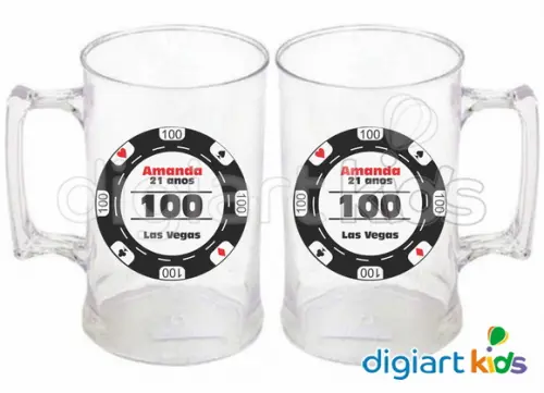 Adesivo Vinil para Caneca Las Vegas