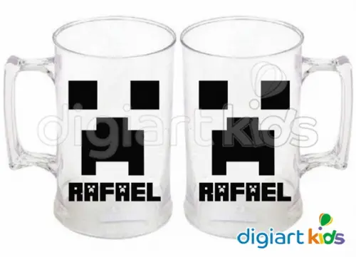 Adesivo Vinil para Caneca Minecraft