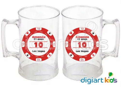 Adesivo Vinil para Caneca Las Vegas