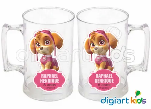Adesivo Vinil para Caneca Patrulha Canina