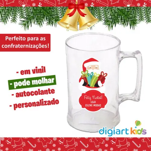 Adesivo Vinil para Caneca Papai Noel