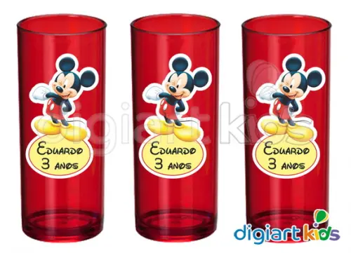 Adesivo Vinil para Long Drink Mickey