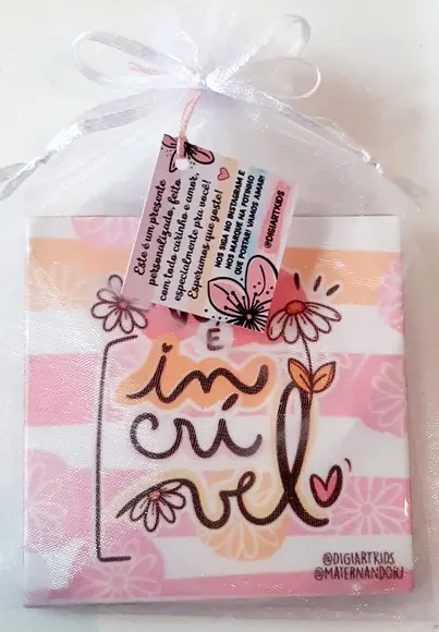 Azulejo para Mesa 10x10cm Frases Motivacionais