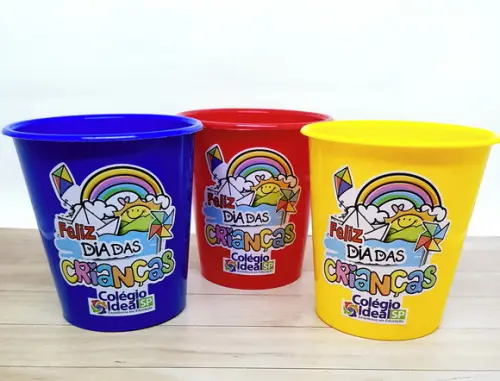 Baldinho de Pipoca Pequeno Dia das Crianças