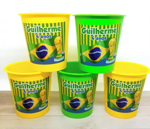 Baldinho de Pipoca Personalizado Copa Brasil