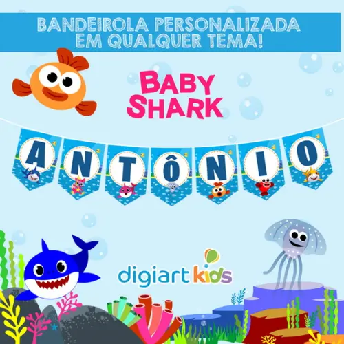 Bandeirola Baby Shark