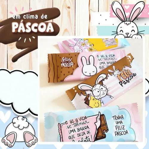 Barra de Chocolate Personalizada Páscoa