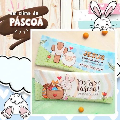 Barra de Chocolate Personalizada Páscoa