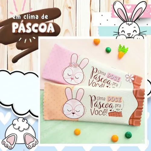 Barra de Chocolate Personalizada Páscoa