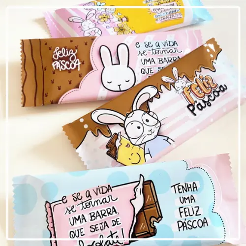 Barra de Chocolate Personalizada Páscoa