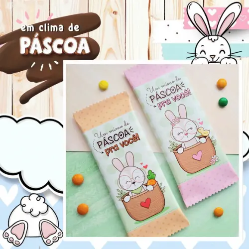 Barra de Chocolate Personalizada Páscoa
