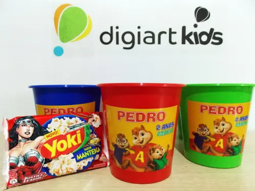 Baldinho de Pipoca Personalizado Prazo Reduzido