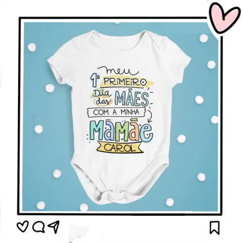 Body Meu Primeiro Dia das Mães - Menino