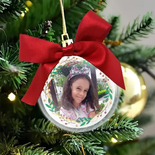 Bola de Natal Personalizada com Foto